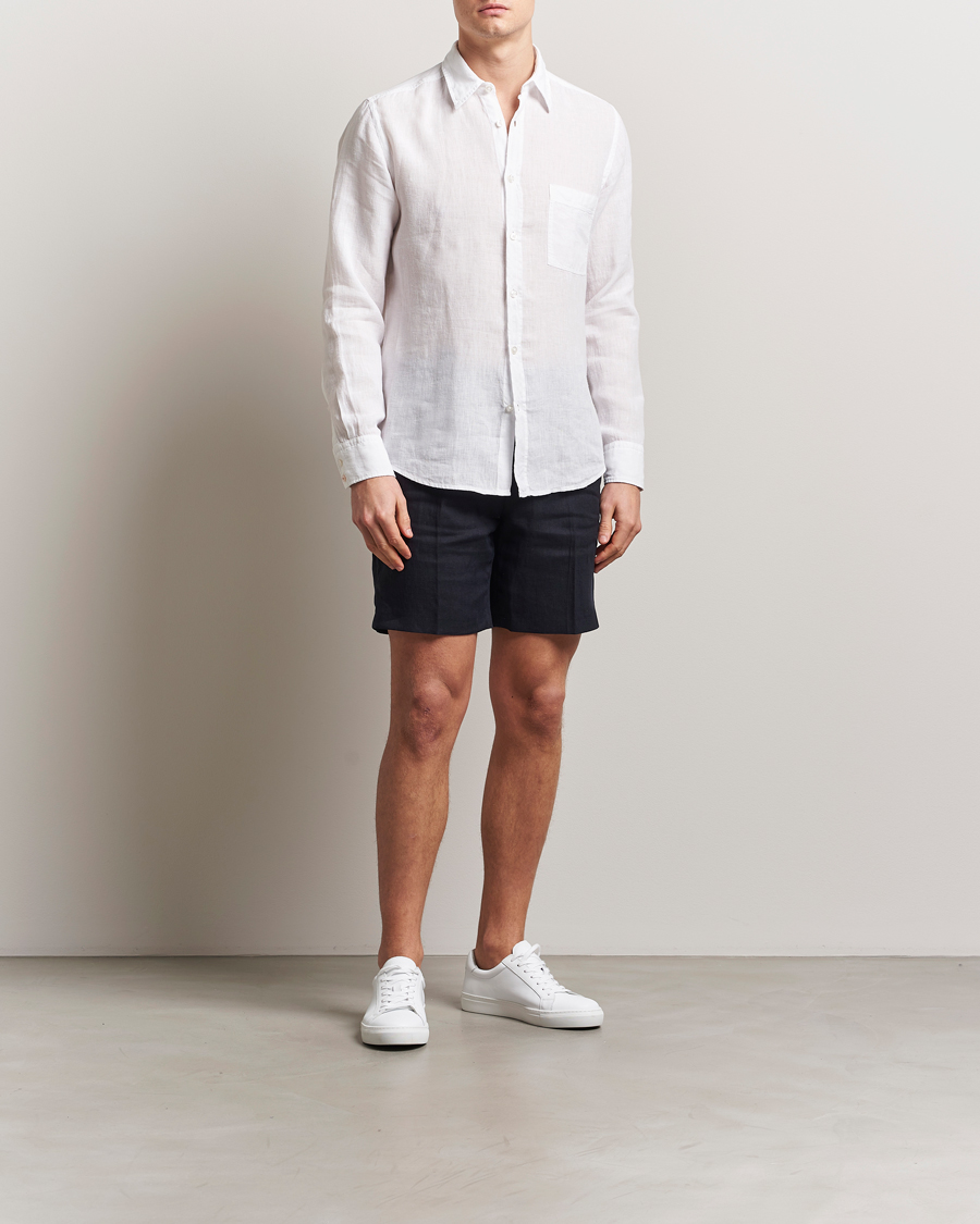Herr | Skjortor | BOSS ORANGE | Relegant Linen Shirt White