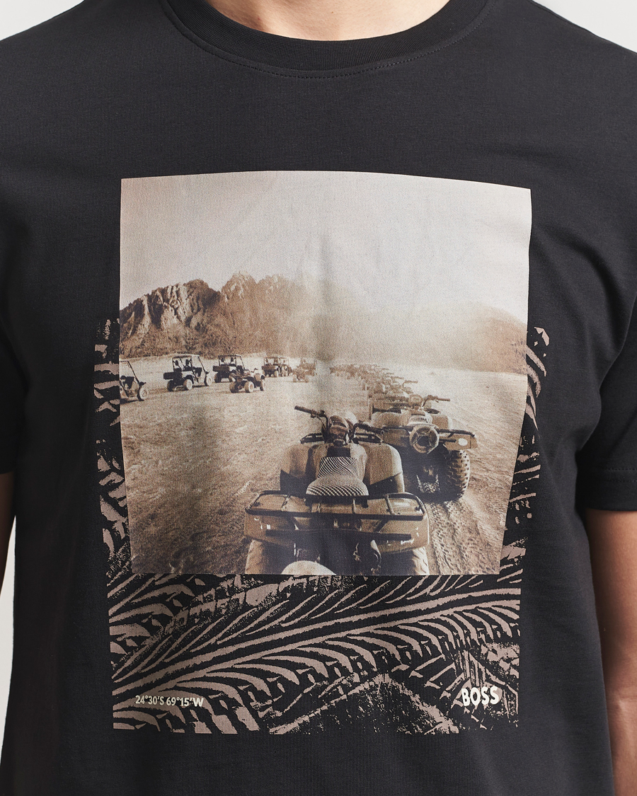 Herr | T-Shirts | BOSS ORANGE | Dunetrace Printed Crew Neck T-Shirt Black