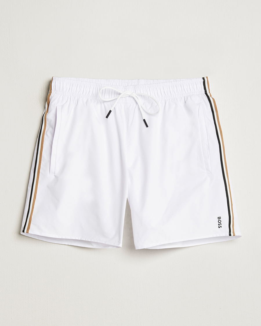 Herr | Badbyxor | BOSS BLACK | Iconic Swimshort White