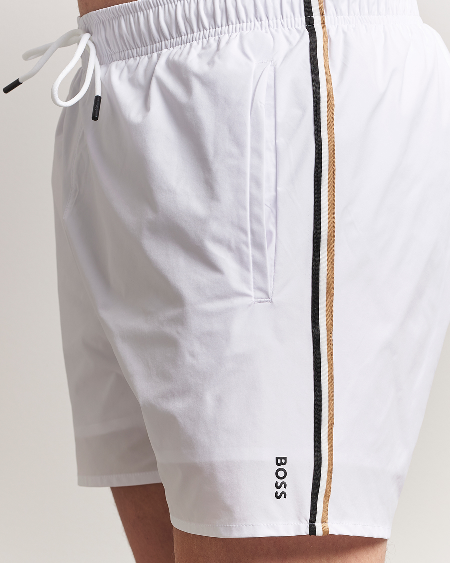 Herr | Badbyxor | BOSS BLACK | Iconic Swimshort White