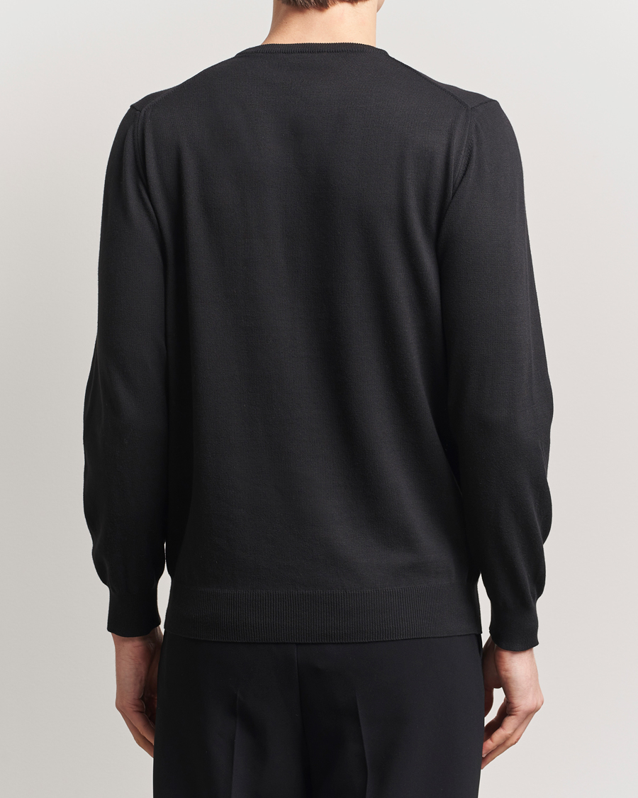 Herr | Tröjor | Morgano | Supersoft Egyptian Cotton Crew Neck Black