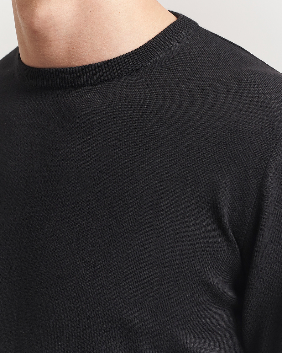 Herr | Tröjor | Morgano | Supersoft Egyptian Cotton Crew Neck Black