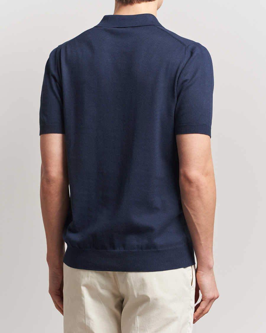 Herr | Pikéer | Morgano | Supersoft Egyptian Cotton Polo Navy