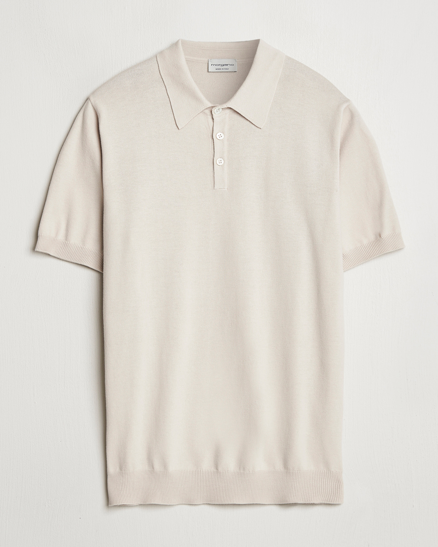 Herr | Pikéer | Morgano | Supersoft Egyptian Cotton Polo Light Beige
