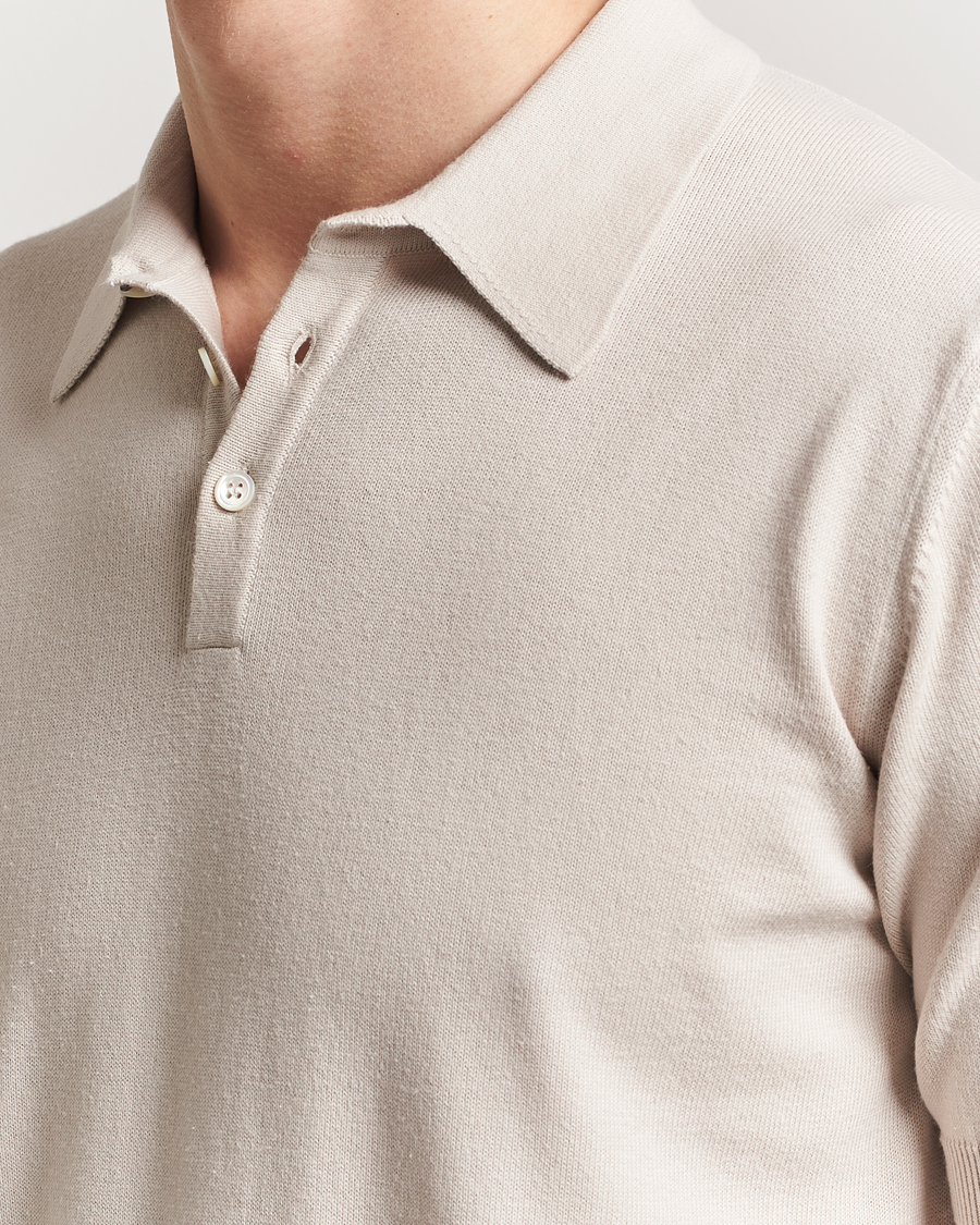 Herr | Pikéer | Morgano | Supersoft Egyptian Cotton Polo Light Beige
