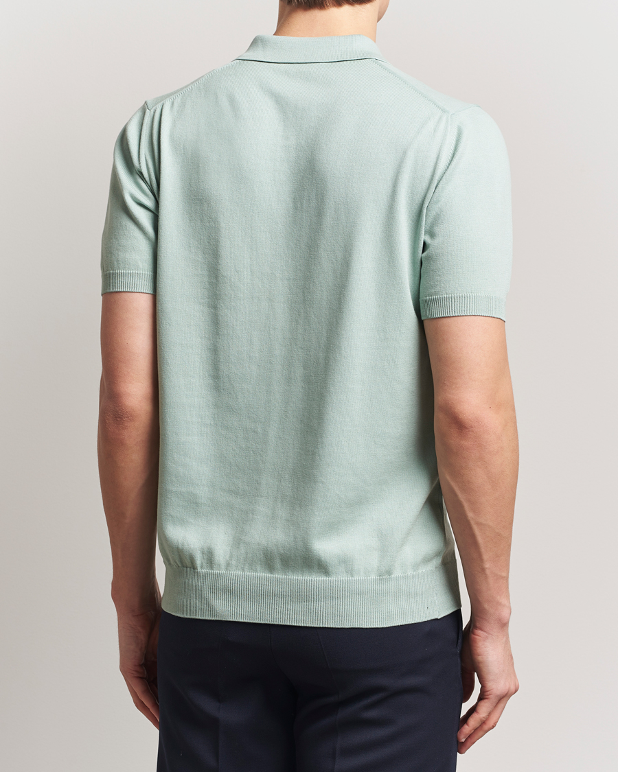 Herr | Pikéer | Morgano | Supersoft Egyptian Cotton Polo Light Green