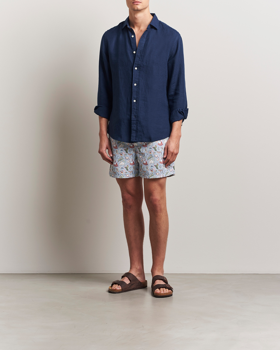 Herr | Badbyxor | Ripa Ripa | Printed Swimshorts Blue