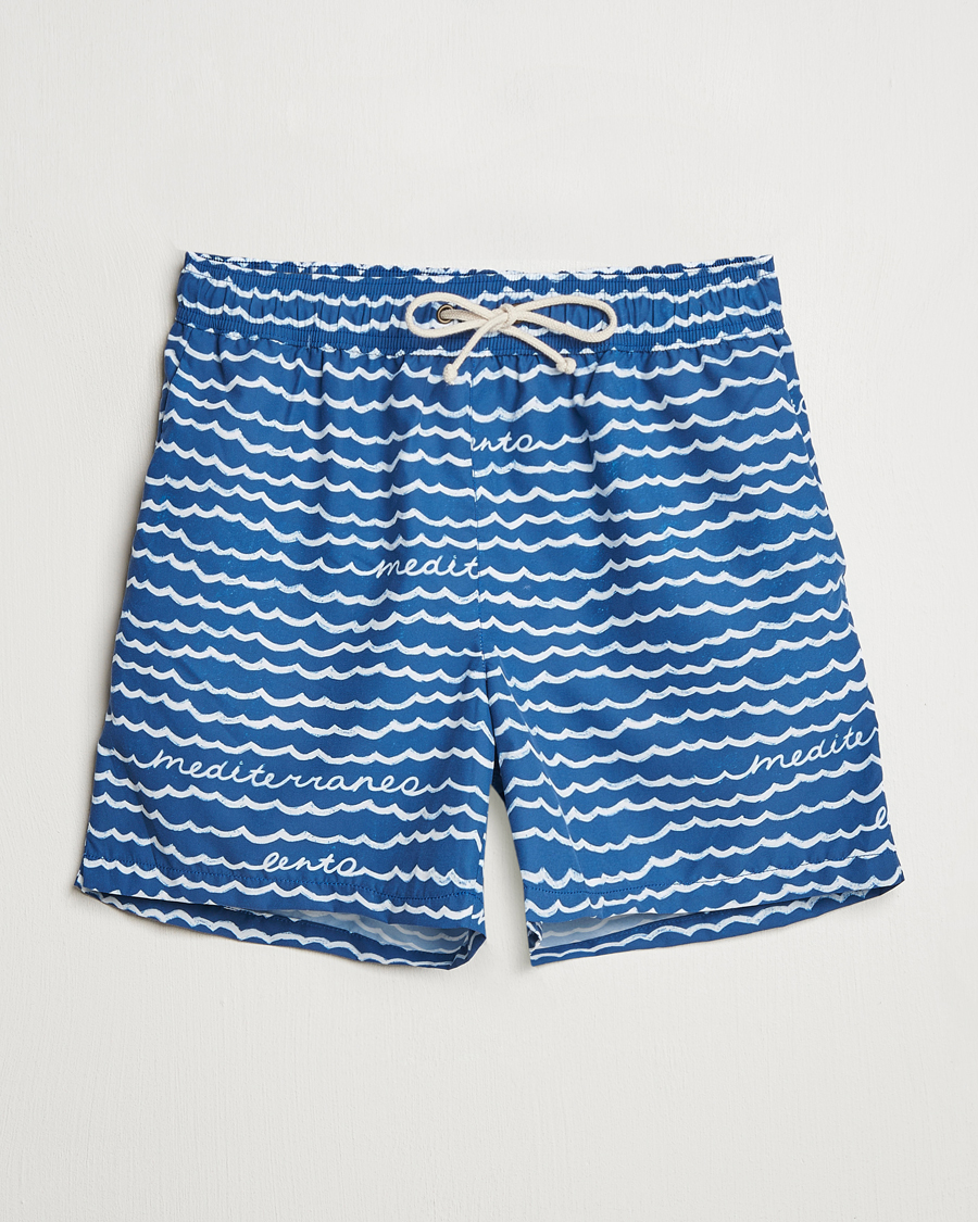 Herr | Badbyxor | Ripa Ripa | Printed Swimshorts Blue