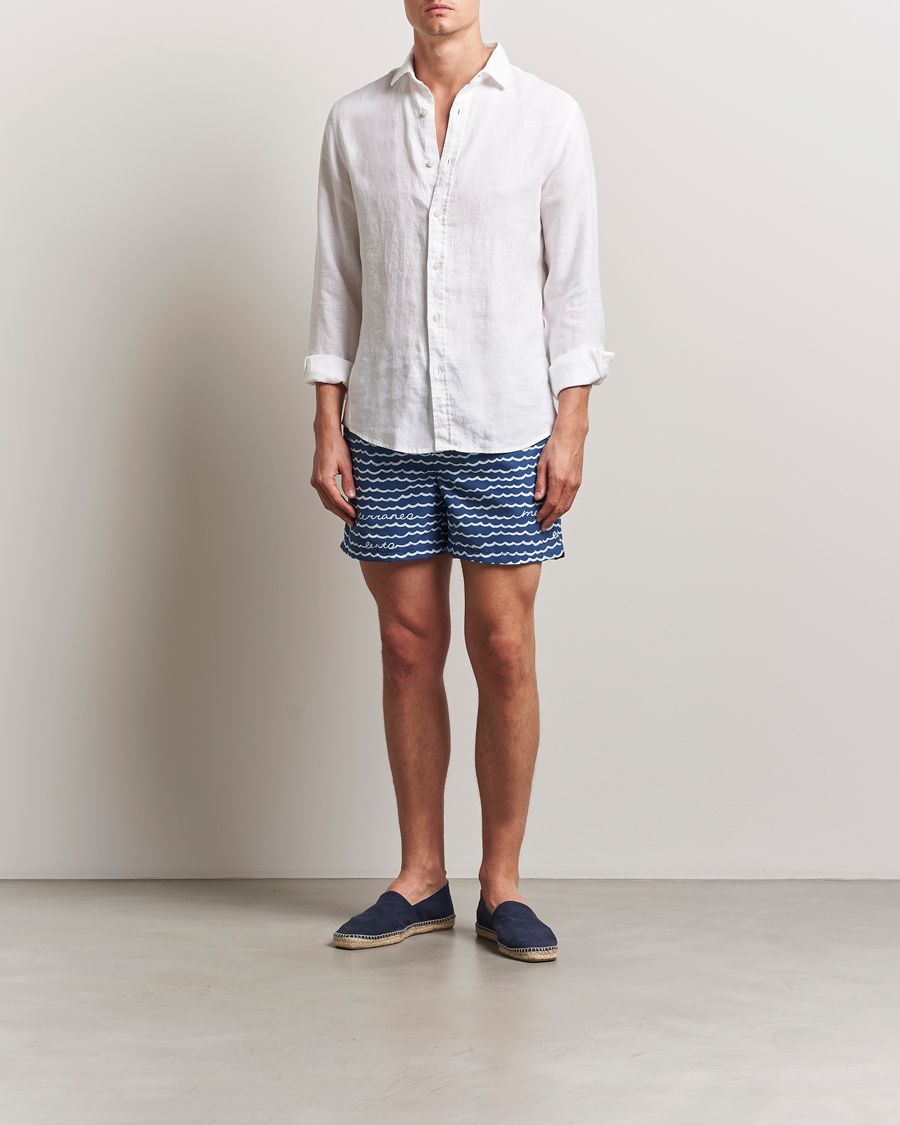 Herr | Badbyxor | Ripa Ripa | Printed Swimshorts Blue