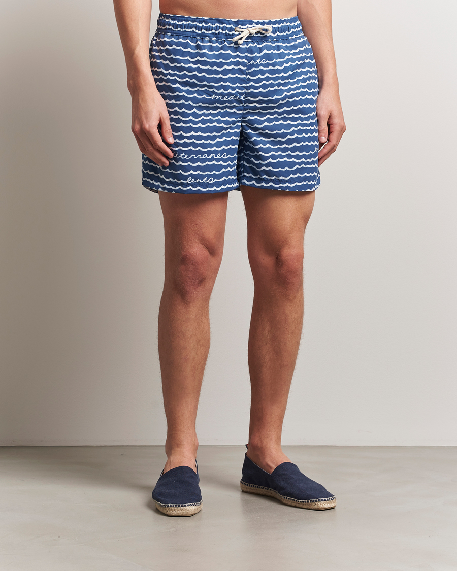 Herr | Badbyxor | Ripa Ripa | Printed Swimshorts Blue