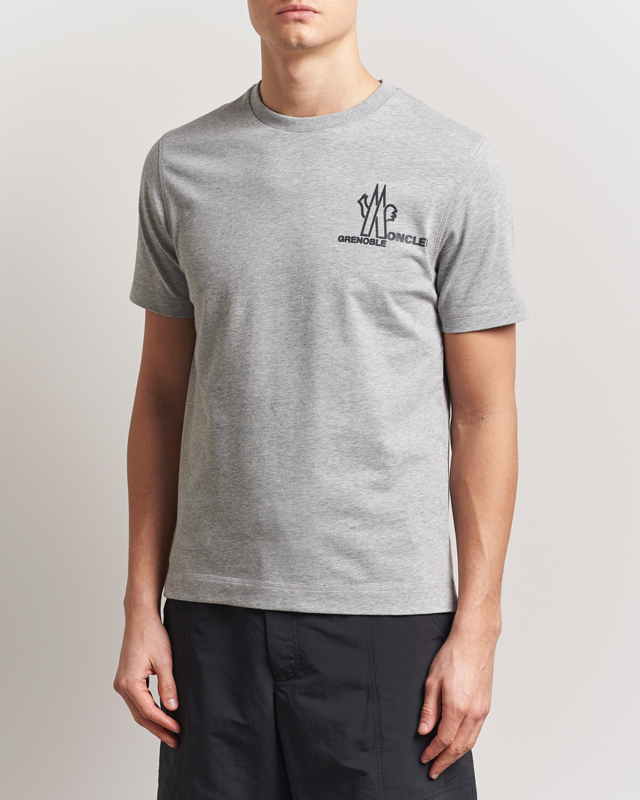 Herr | T-Shirts | Moncler Grenoble | Logo T-Shirt Heather Grey
