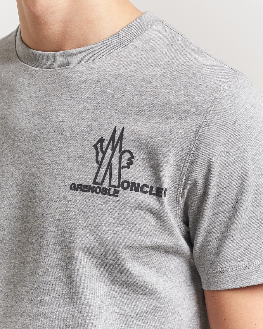 Herr | T-Shirts | Moncler Grenoble | Logo T-Shirt Heather Grey