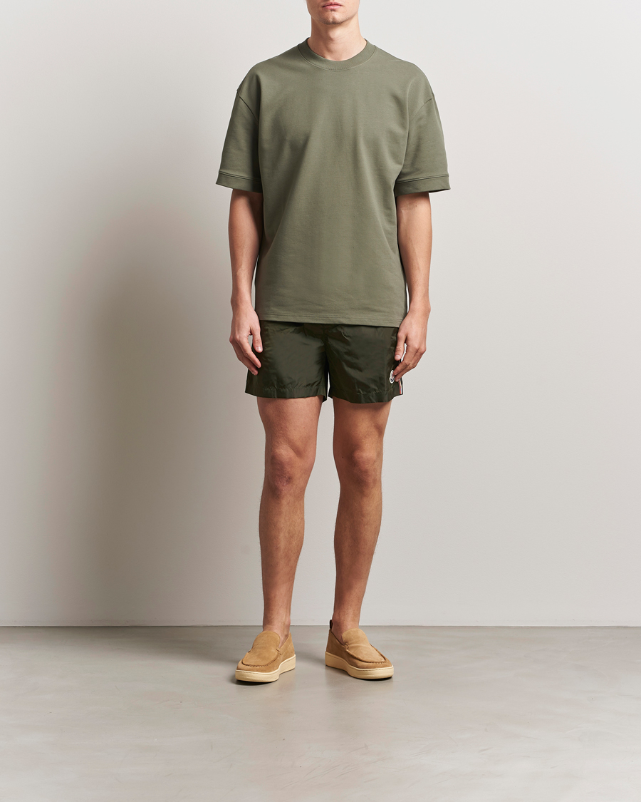 Herr | Badbyxor | Moncler | Nylon Swim Shorts Dark Green