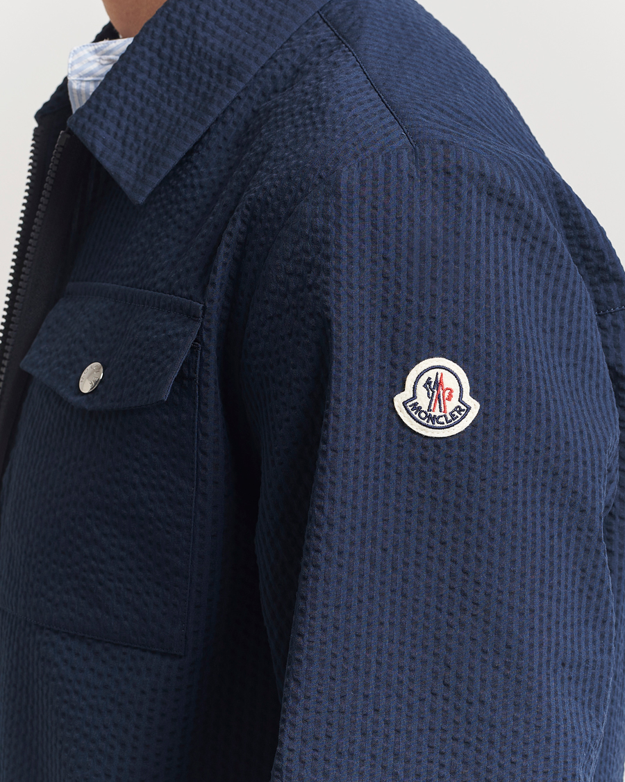 Herr | Skjortor | Moncler | Zip Overshirt Navy