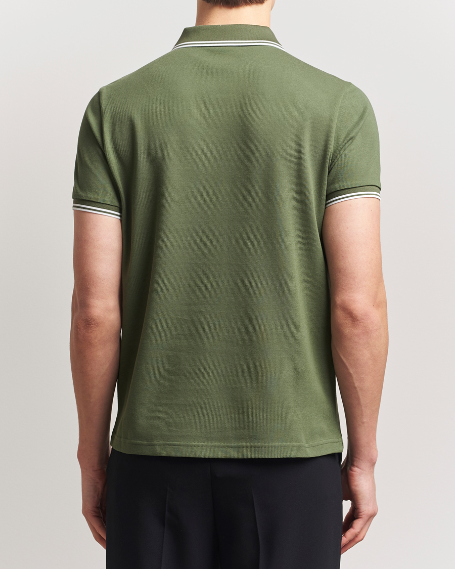 Herr | Pikéer | Moncler | Contrast Rib Polo Dark Green