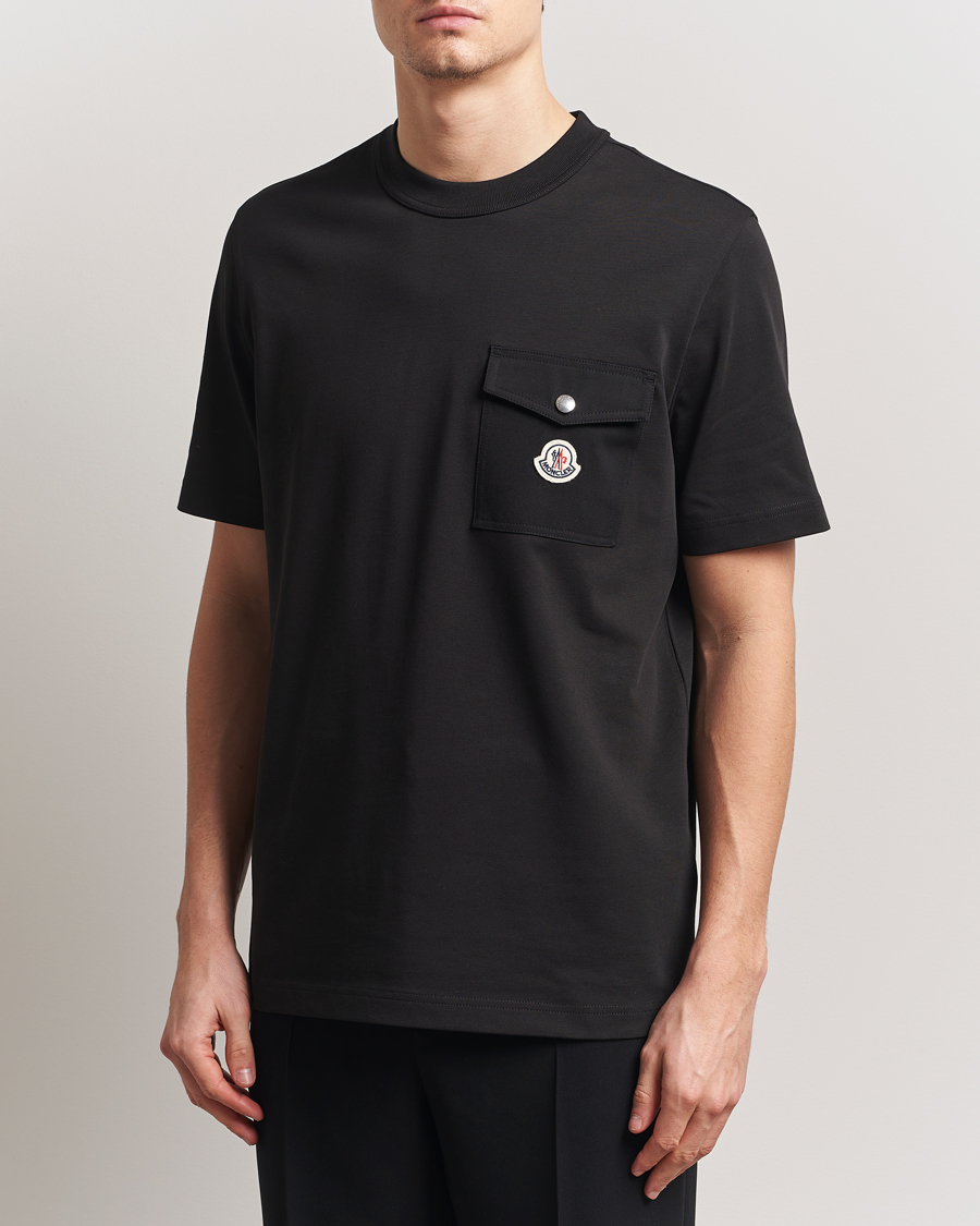 Herr | T-Shirts | Moncler | Chest Pocket T-Shirt Black