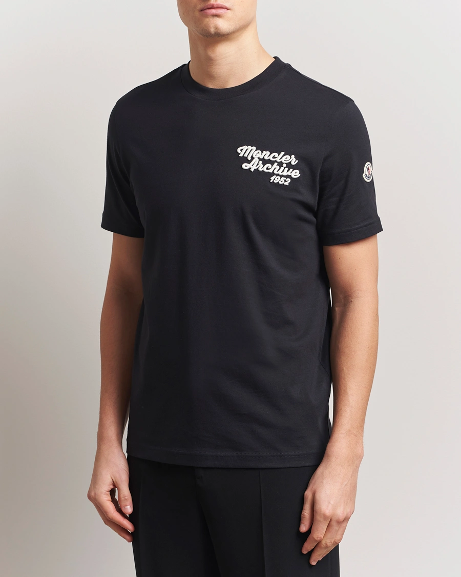Herr | T-Shirts | Moncler | Embroidered Logo T-Shirt Navy
