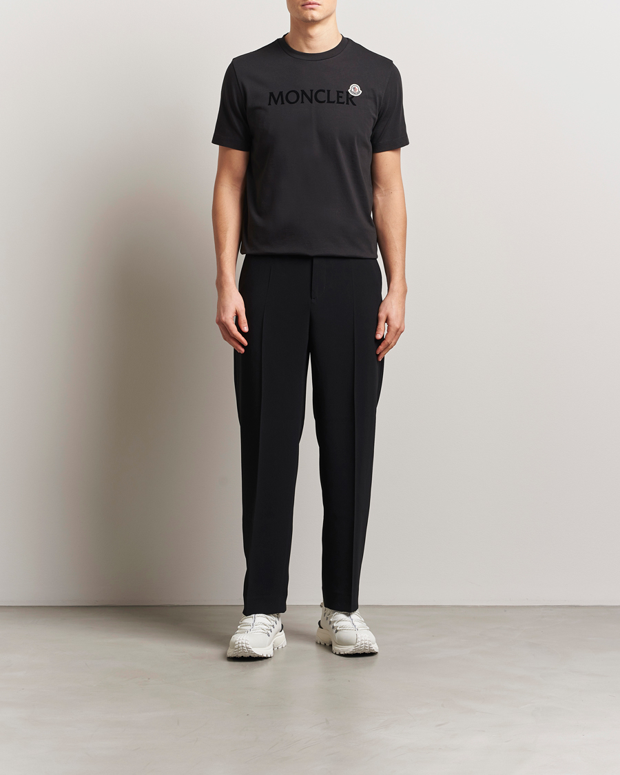 Herr | T-Shirts | Moncler | Lettering Logo T-Shirt Black