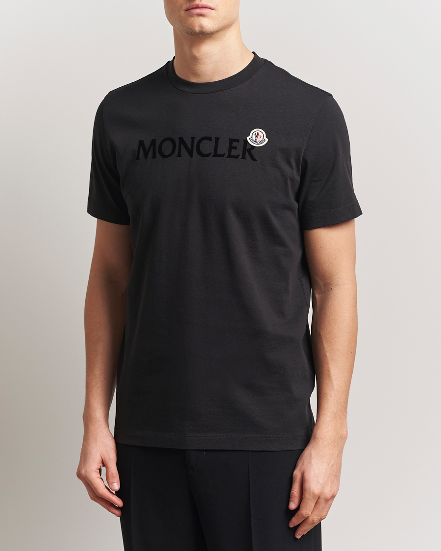 Herr | T-Shirts | Moncler | Lettering Logo T-Shirt Black