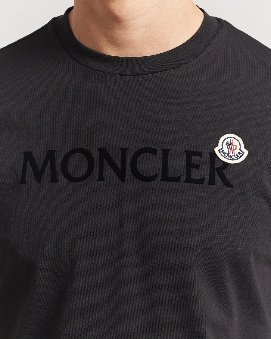 Herr | T-Shirts | Moncler | Lettering Logo T-Shirt Black