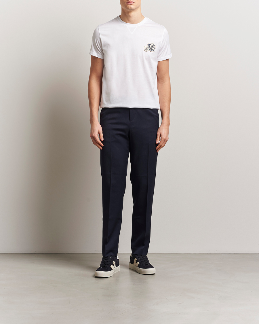 Herr | T-Shirts | Moncler | Double Logo T-Shirt White