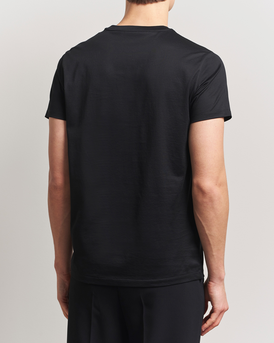 Herr | T-Shirts | Moncler | Double Logo T-Shirt Black