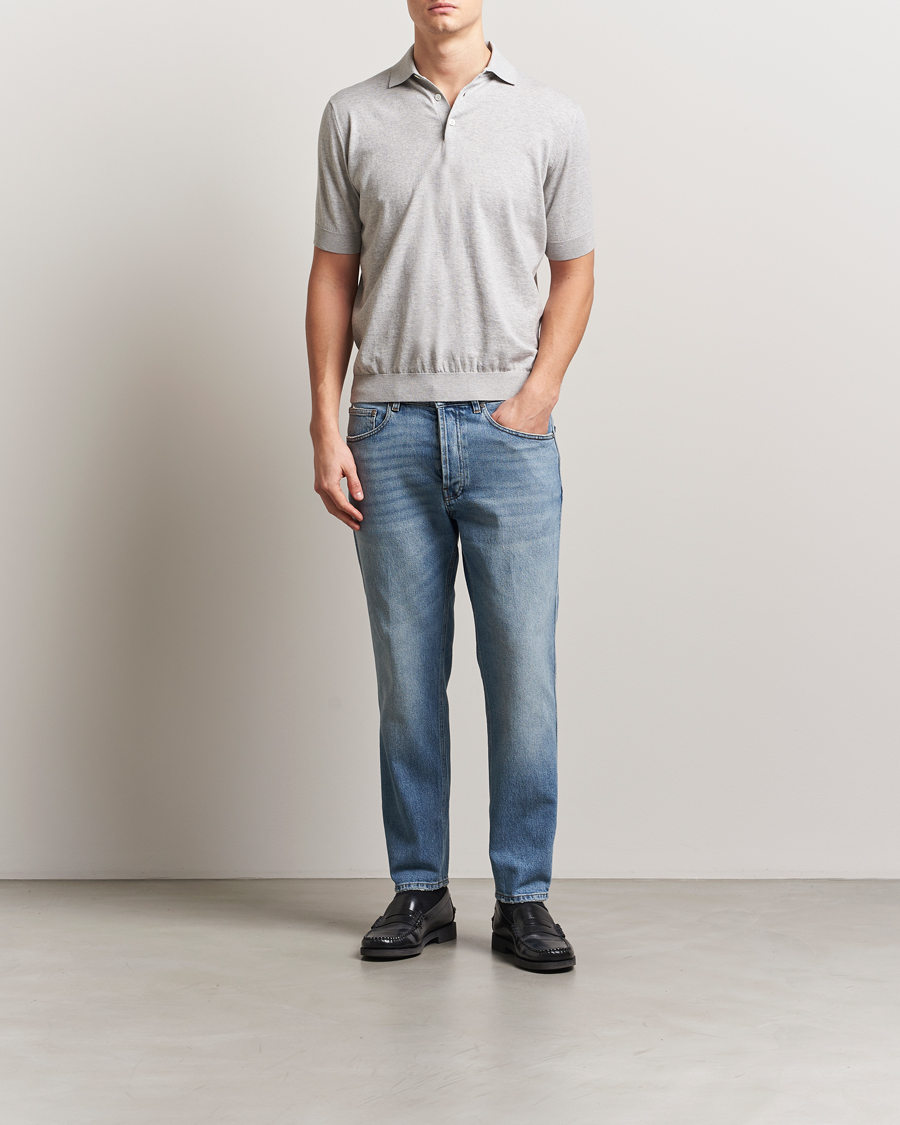 Herr | Jeans | Lardini | Tapered Washed Jeans Blue