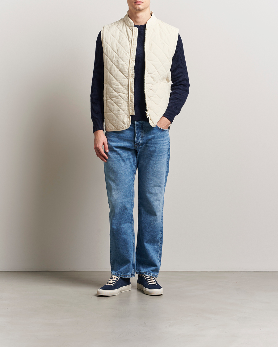 Herr | Jackor | Morris | Teddy Quilted Cord Vest Khaki