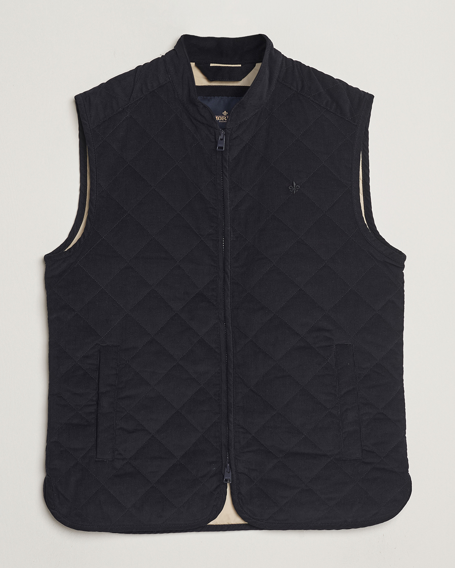 Herr | Västar | Morris | Teddy Quilted Cord Vest Navy