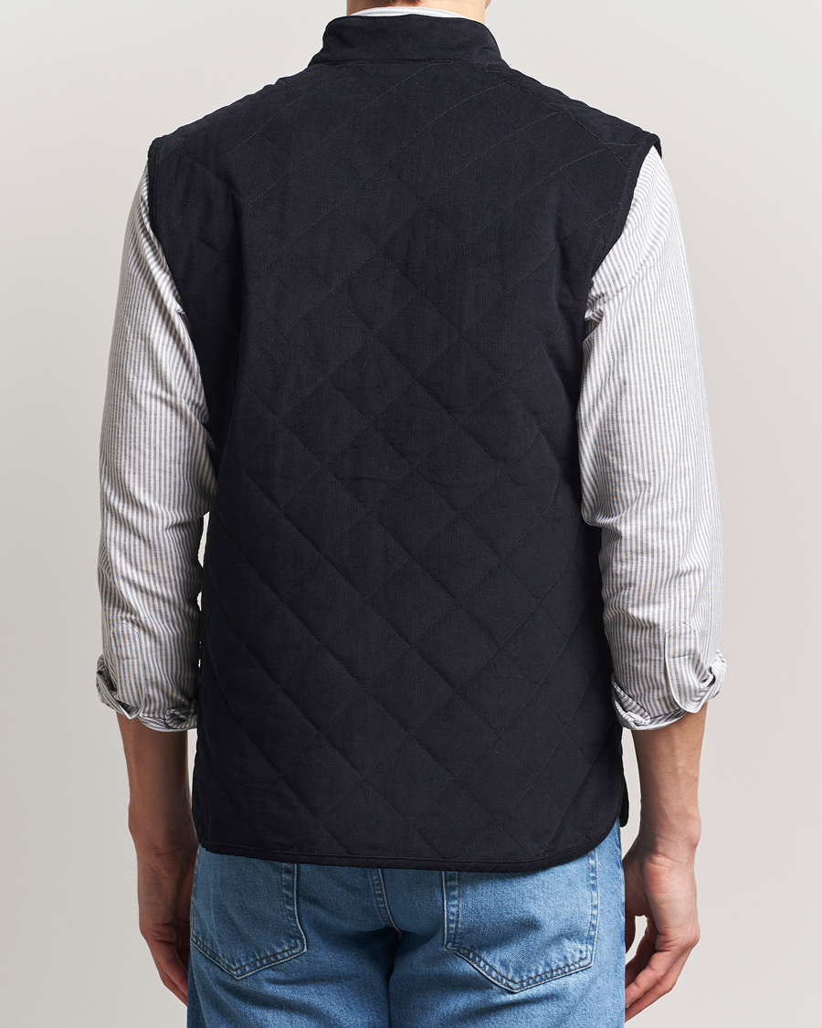 Herr | Västar | Morris | Teddy Quilted Cord Vest Navy