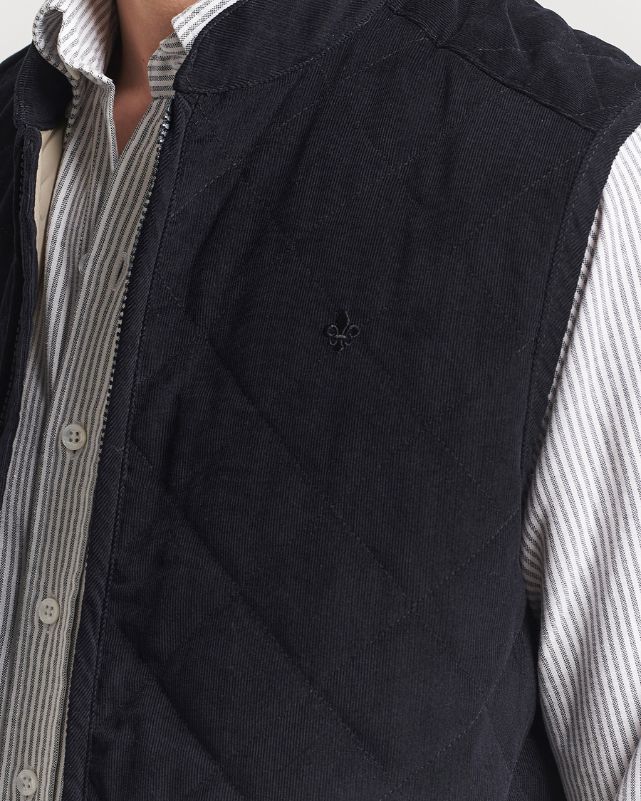 Herr | Västar | Morris | Teddy Quilted Cord Vest Navy