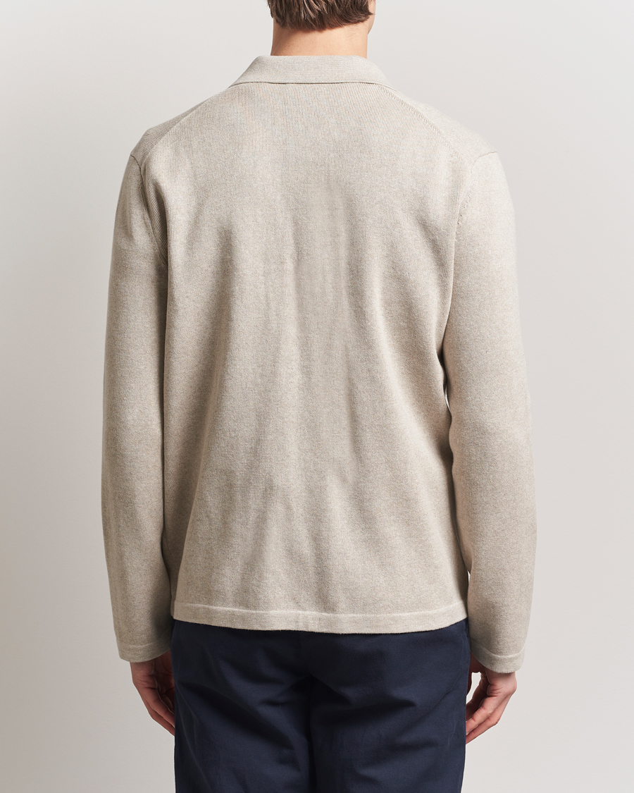 Herr | Skjortor | Morris | Jake Knitted Shirt Jacket Beige