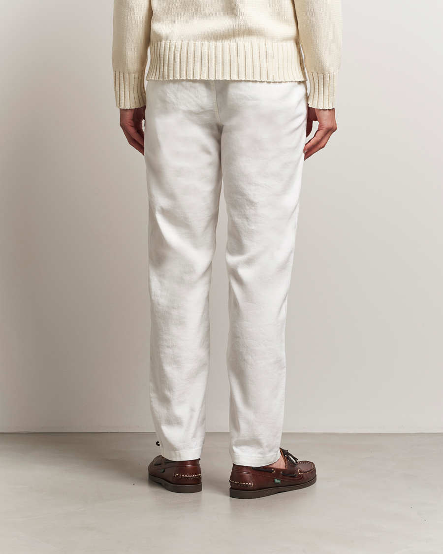 Herr | Byxor | Morris | Fenix Linen/Cotton Trousers Off White