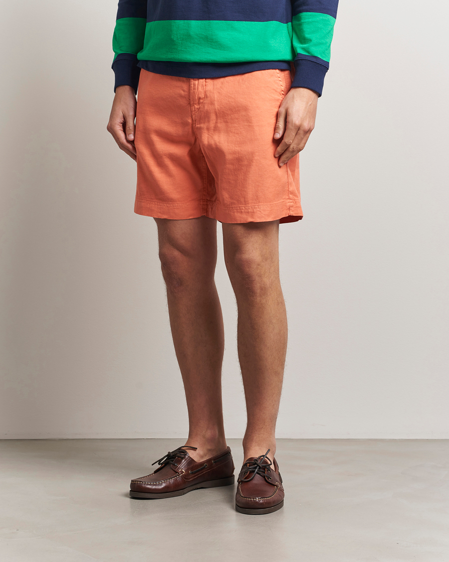 Herr | Shorts | Morris | Fenix Linen/Cotton Shorts Orange