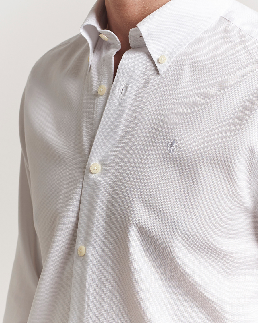 Herr | Skjortor | Morris | Slim Fit Structured Shirt White