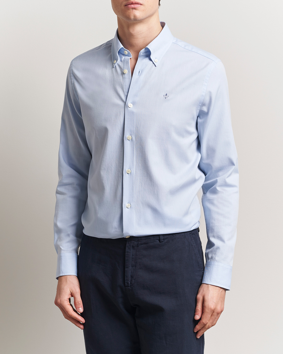 Herr | Skjortor | Morris | Slim Fit Structured Shirt Light Blue