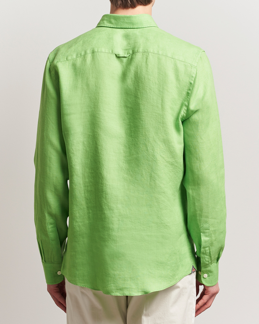 Herr | Skjortor | Morris | Douglas Linen Button Down Shirt Green