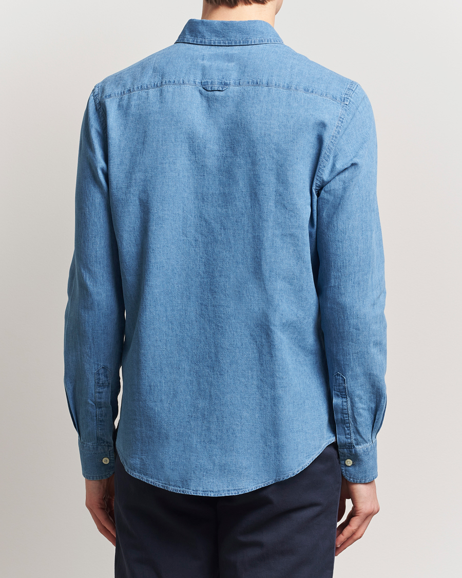 Herr | Skjortor | Morris | Linen Indigo Shirt Dark Blue