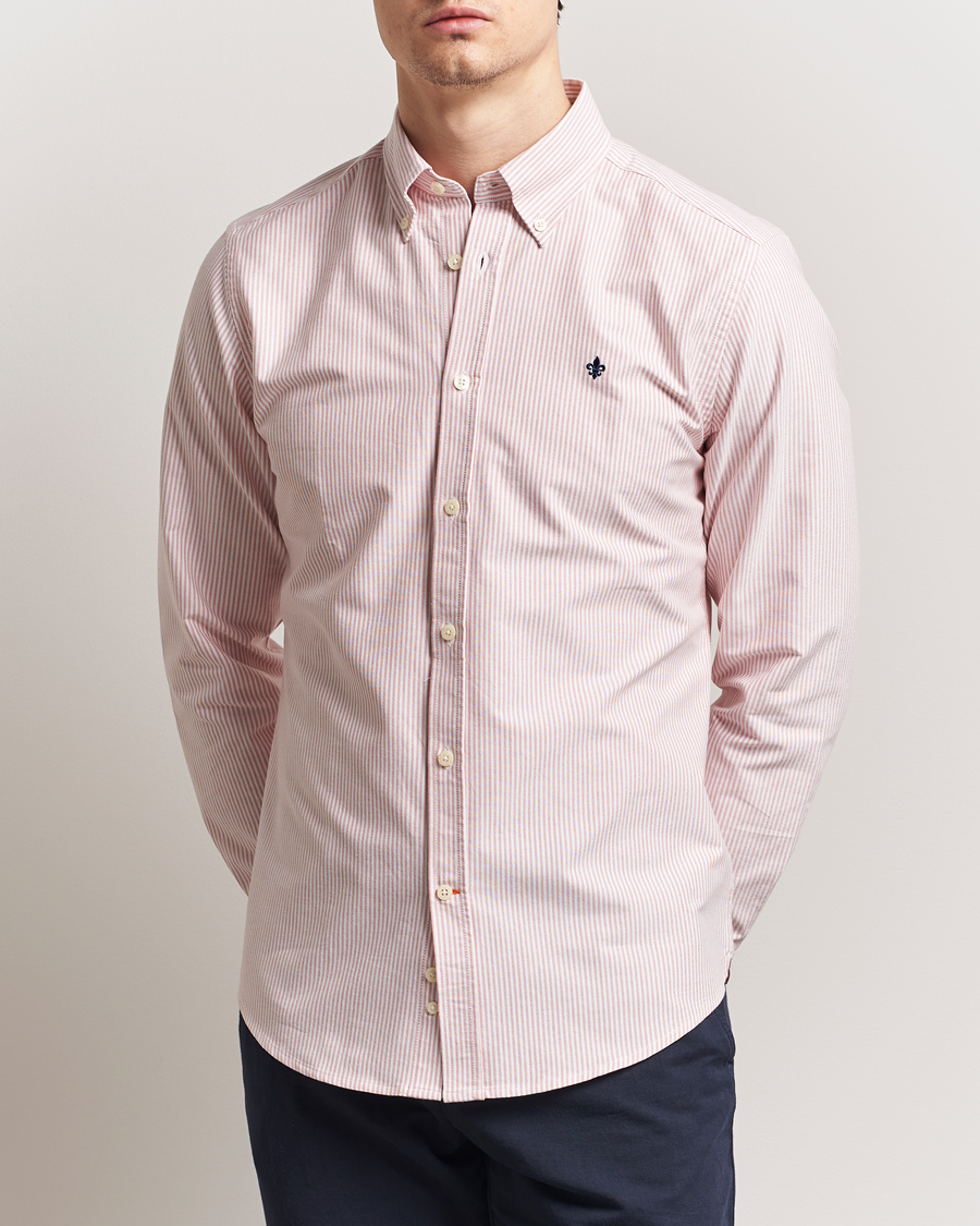 Herr | Skjortor | Morris | Douglas Striped Oxford Orange