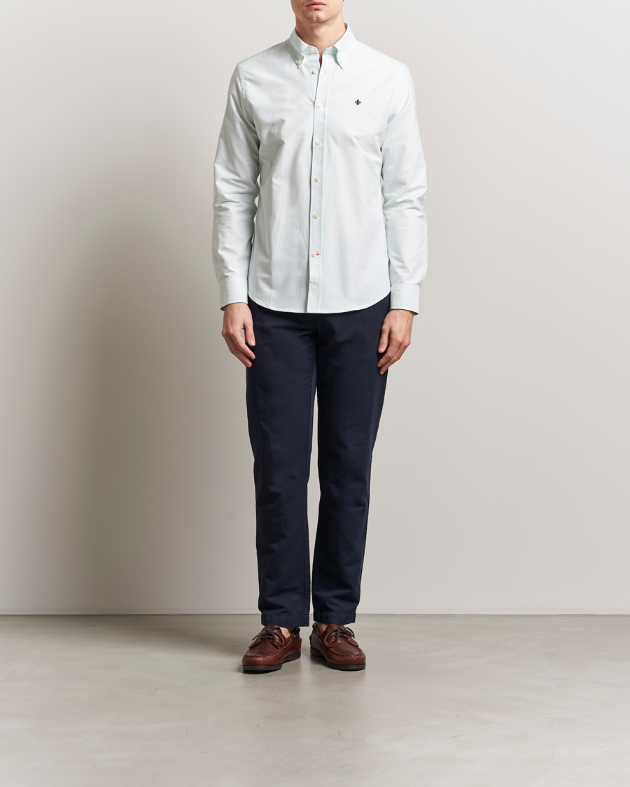Herr | Skjortor | Morris | Douglas Striped Oxford Green