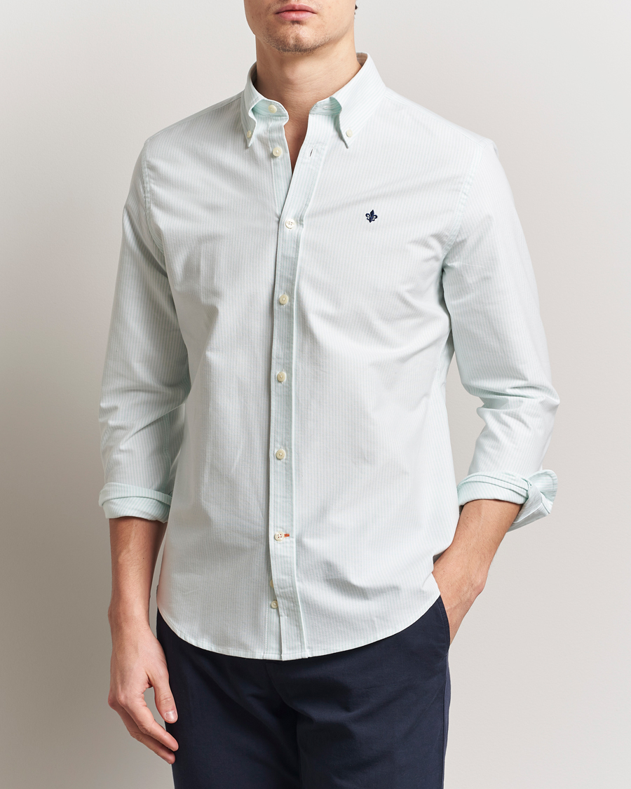 Herr | Skjortor | Morris | Douglas Striped Oxford Green