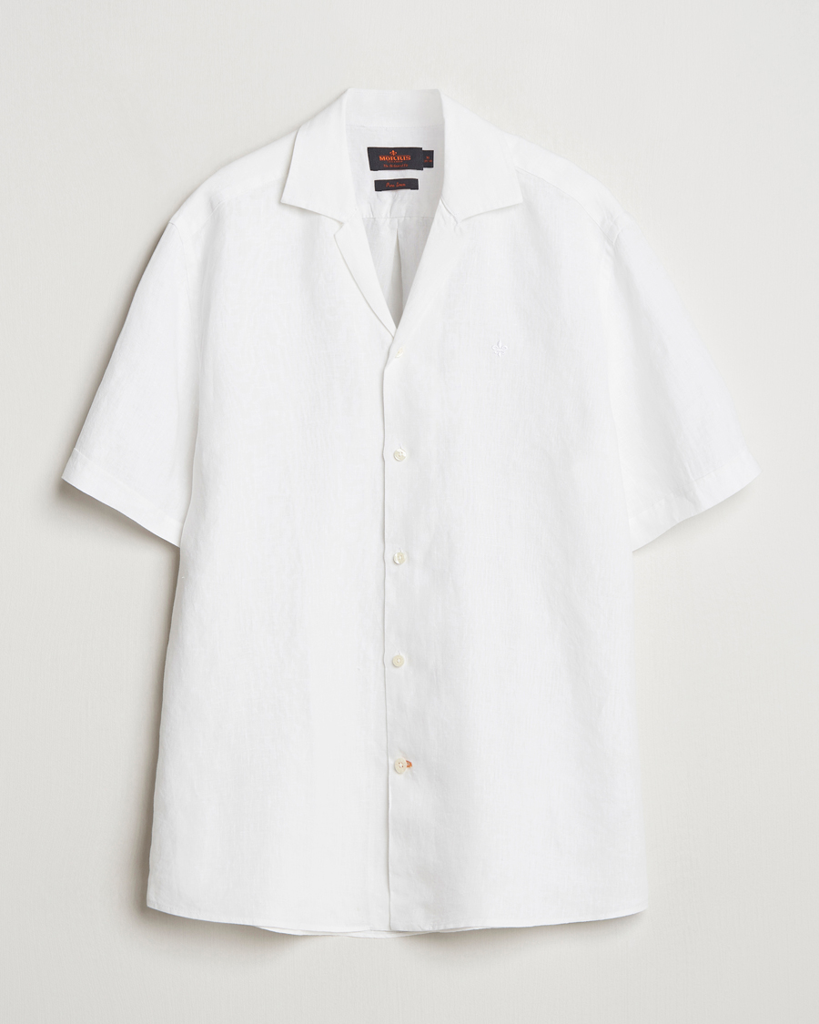 Herr | Skjortor | Morris | Resort Linen Shirt White