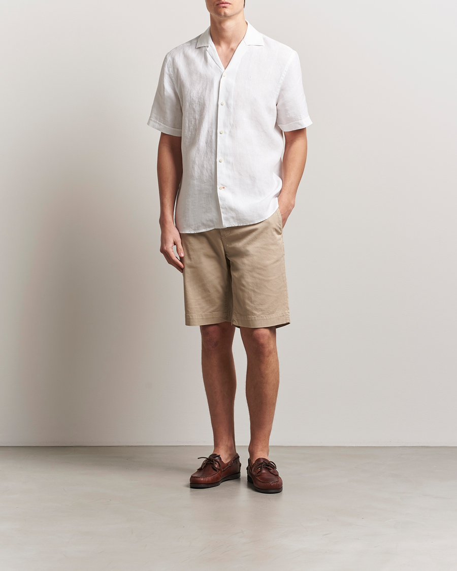Herr | Skjortor | Morris | Resort Linen Shirt White