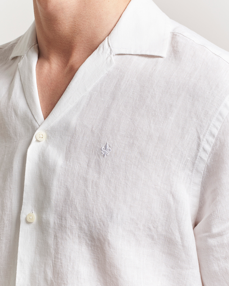Herr | Skjortor | Morris | Resort Linen Shirt White