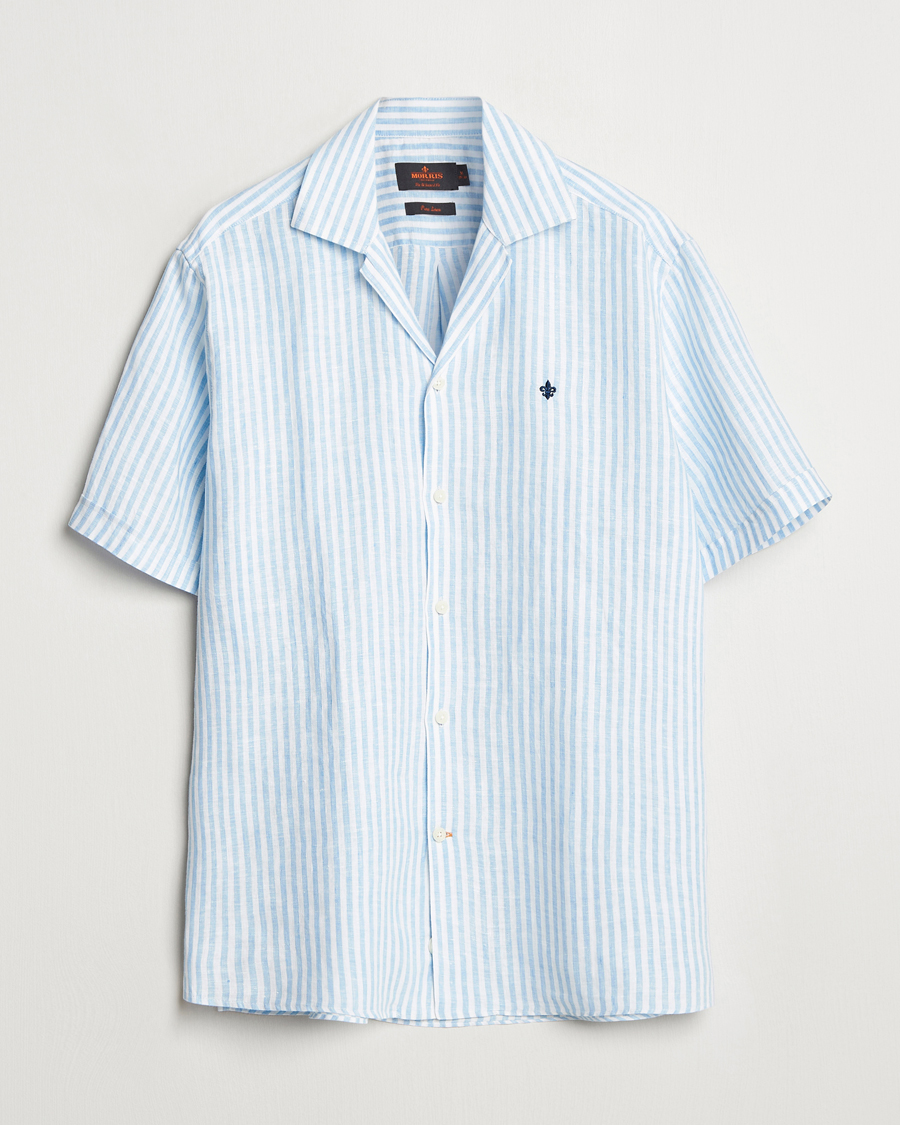 Herr | Skjortor | Morris | Resort Linen Shirt Blue