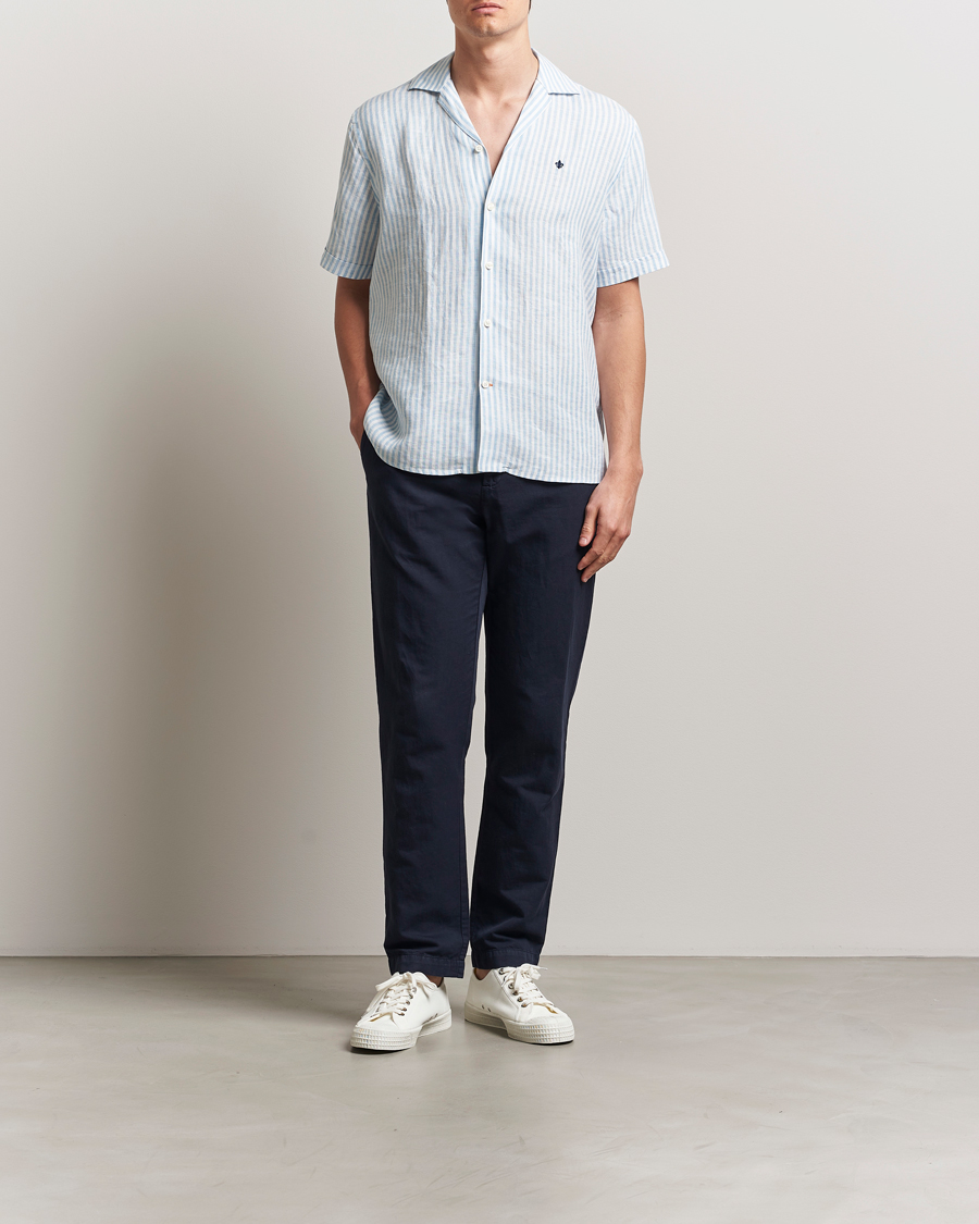 Herr | Skjortor | Morris | Resort Linen Shirt Blue