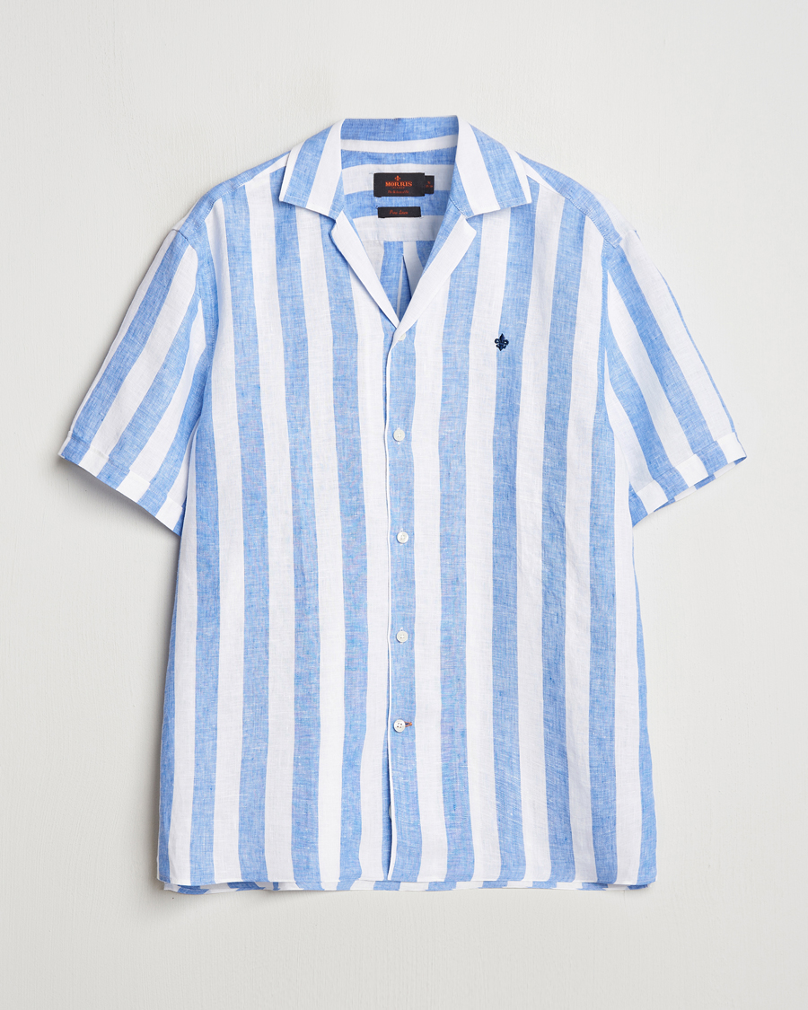 Herr | Skjortor | Morris | Resort Linen Shirt Blue