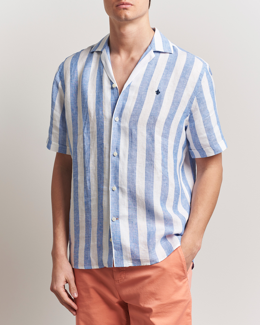 Herr | Skjortor | Morris | Resort Linen Shirt Blue