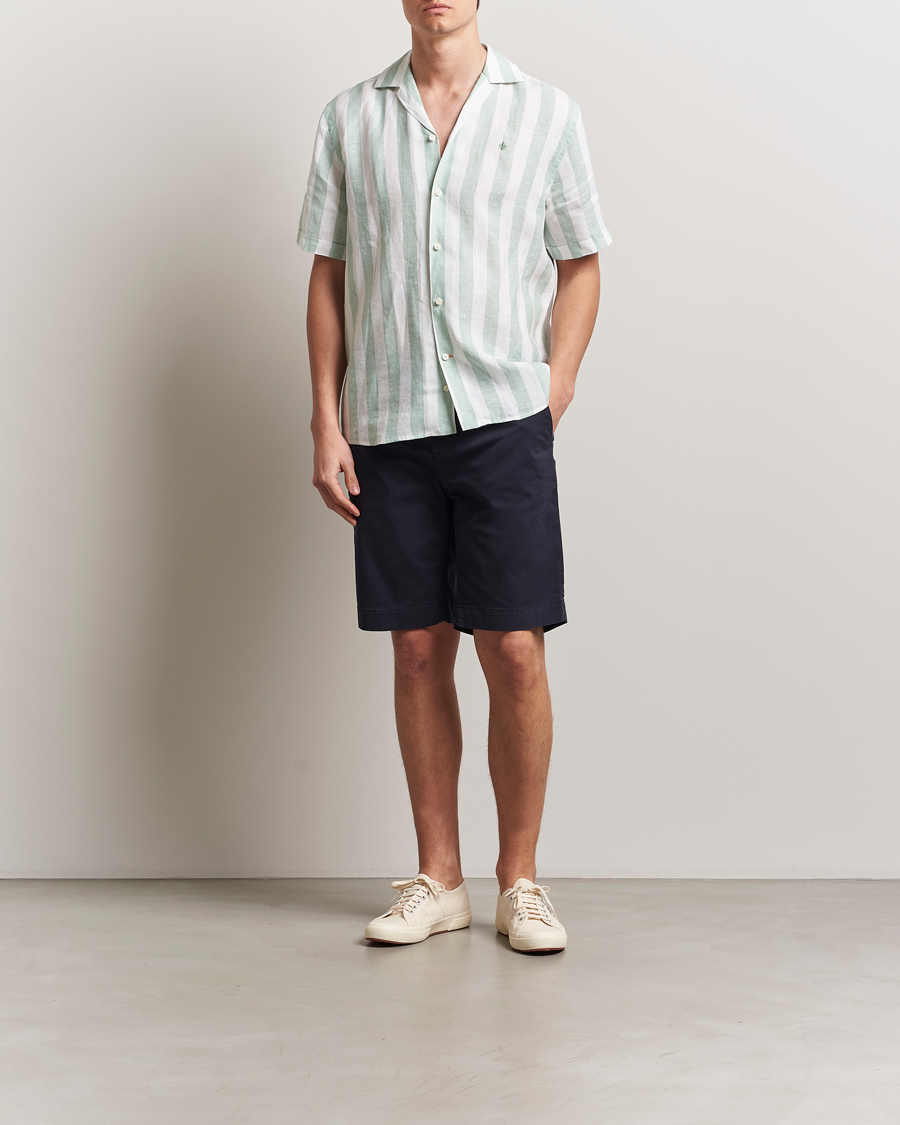 Herr | Skjortor | Morris | Resort Linen Shirt Green