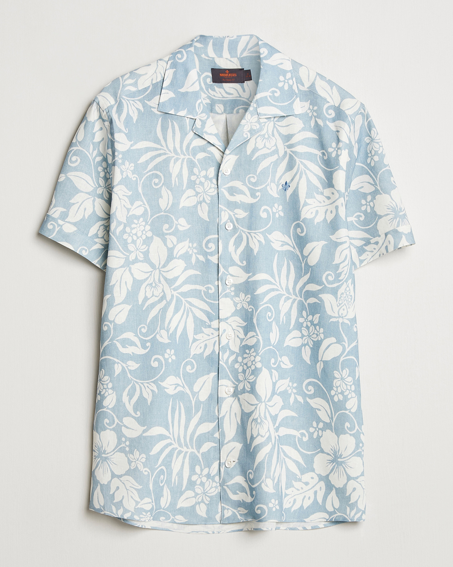 Herr | Skjortor | Morris | Tropical Short Sleeve Shirt Blue